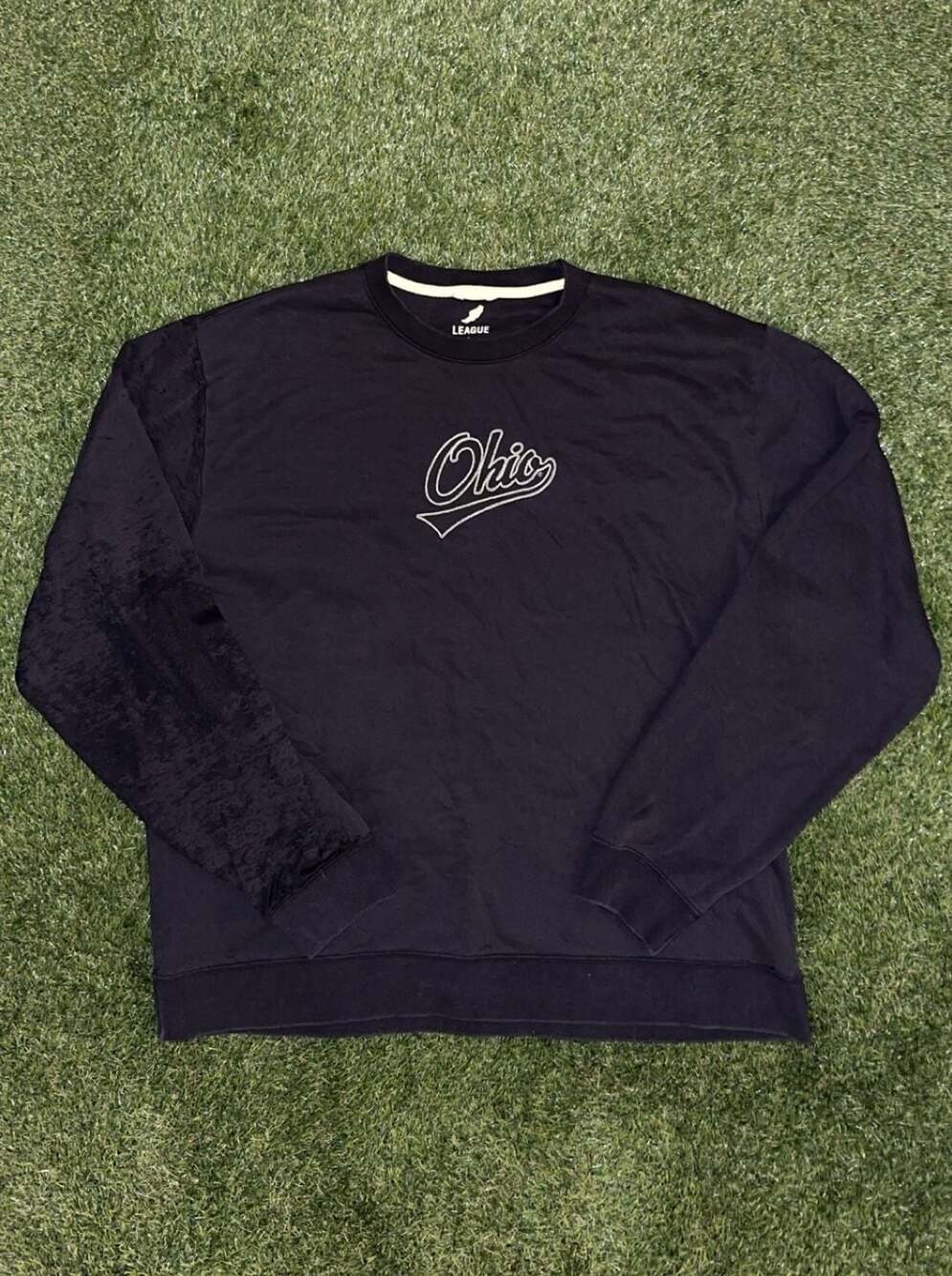 League Collegiate Wear Ohio State University Script Logo Crewneck Sweatshirt